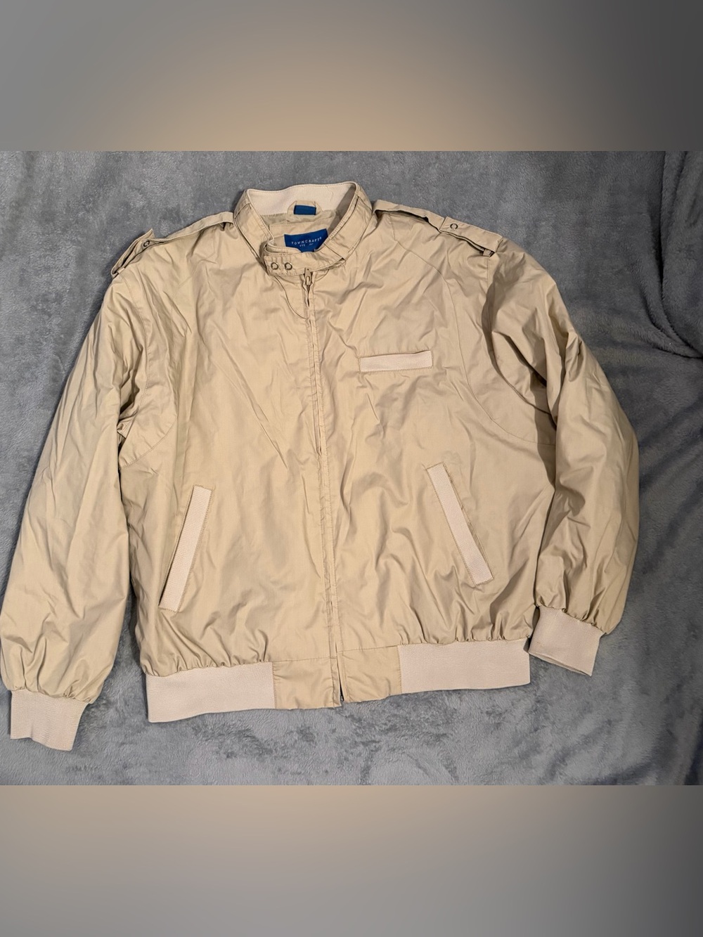 Towncraft Racing Jacket Khaki  Large Vintage